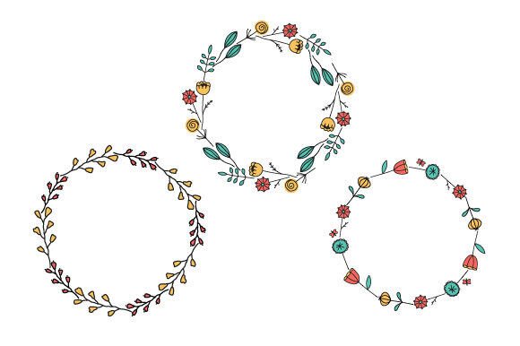 Frames with Flowers for Text