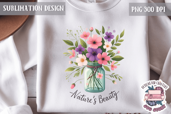 Spring Flowers in a Jar Graphics for Crafting