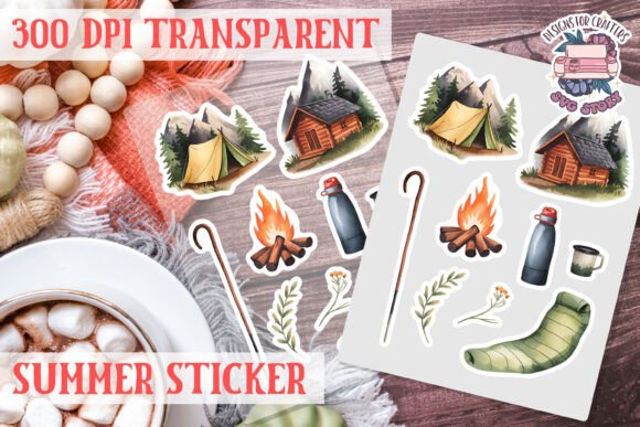 Summer Sticker Sheet PNG Spring Flowers Graphics